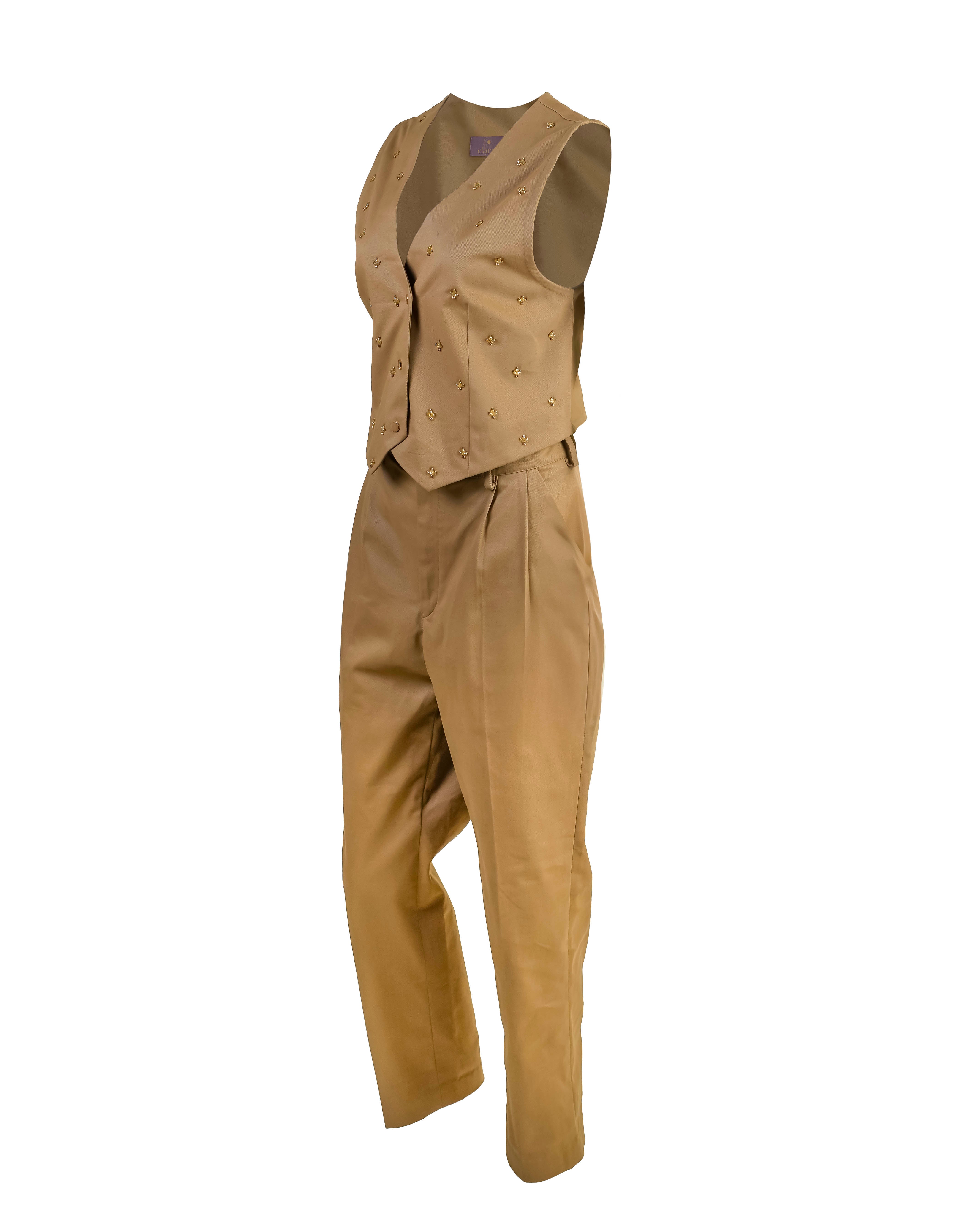 Beige waistcoat set